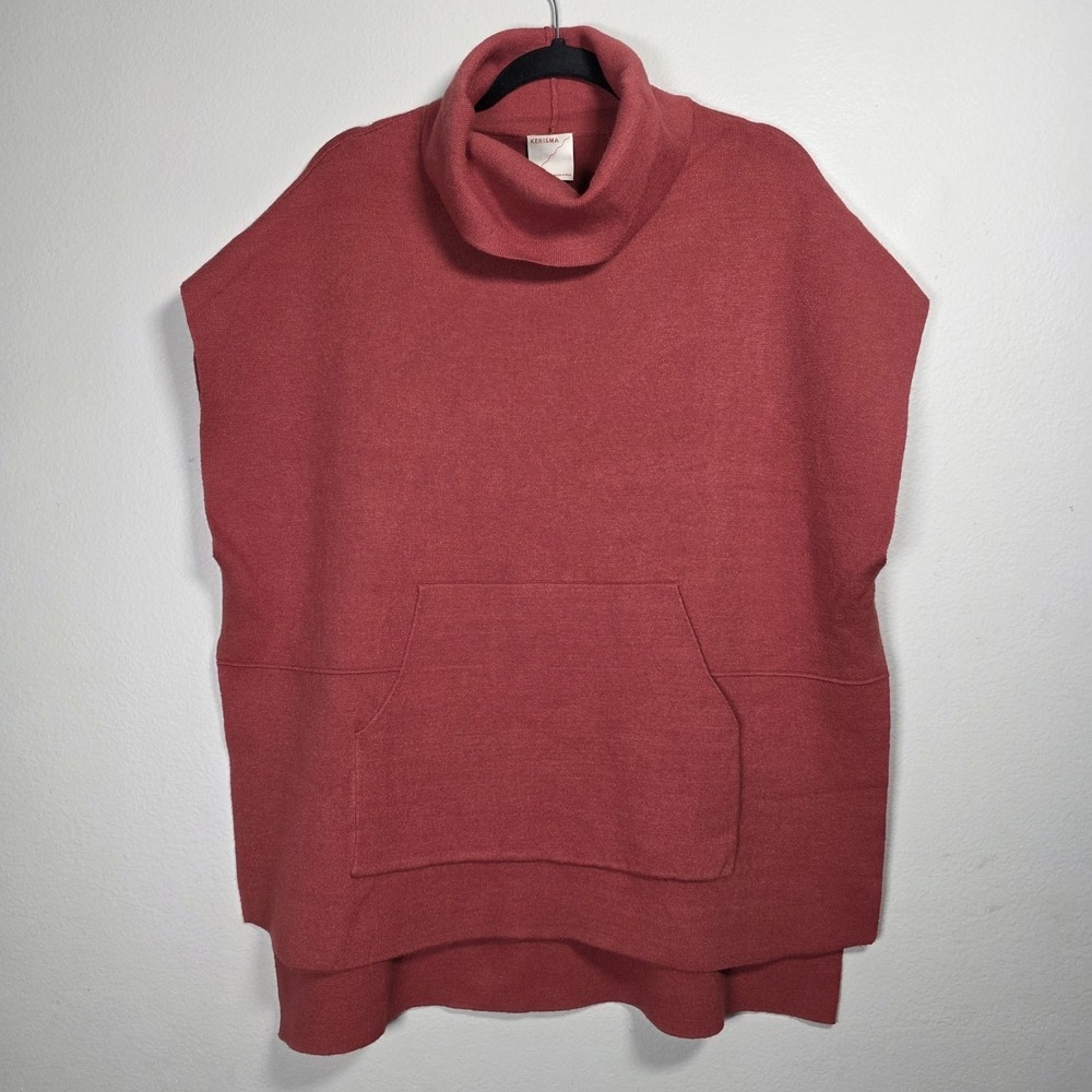 Kerisma Womens S/M Terracotta Knit‎ Tunic Top European Lagenlook Layering Scandi
